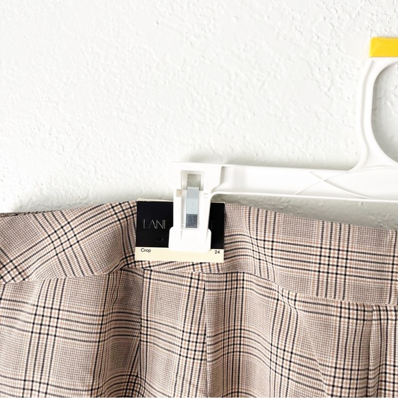 Lane Bryant Pants Women's 24 Plaid Wide Leg Cropped Slacks NWT Academia Preppy - Picture 6 of 9